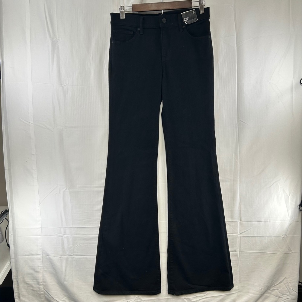 Express 70s Flare Jeans Womens 6L Black Mid Rise Conscious Edit NWT 30x36